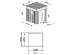 Abrigo De Jardim Aco Galvanizado Cinzento 4,4 M - Rivola