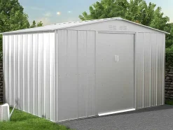 Abrigo De Jardim Em Aco Galvanizado Cinza De 7,82 M - Linus