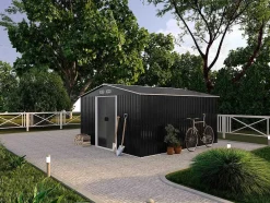 Abrigo De Jardim Em Aco Galvanizado Cinza 12,5 M - Manso