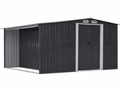 Abrigo De Jardim Em Aco Galvanizado Cinza 10,5 M - Lery