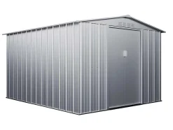 Abrigo De Jardim Em Aco Galvanizado Cinza De 8,52 M - Linus