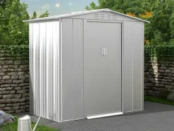 Abrigo De Jardim Em Aco Galvanizado Cinza De 2,36 M - Linus