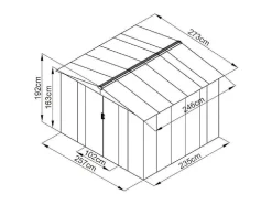 Abrigo De Jardim Em Metal Galvanizado Cinzento 6,71 M - Linus