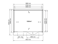 Abrigo De Jardim Madeira Tratada Em Autoclave Com Telhado Plano 13 M EsPéssura De 28 Mm - Coralio