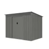 Abrigo De Jardim Metal Aco Galvanizado Cinzento 4,29 M - Folco