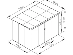 Abrigo De Jardim Metal Aco Galvanizado Cinzento 4,29 M - Folco