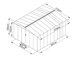 Abrigo De Jardim Metal Cinza Aco Galvanizaxdo 12,02 M - Linus