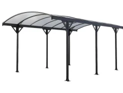 Abrigo Para Carro Em Aluminio Autoportante Cinza De 15,3 M - Genaro