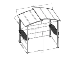 Abrigo Para Churrasqueira Aco C240 X L150 X A230 Cm - Emberio