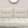 Almofada Para Paletes Em Veludo Canelado C120 X L80 Cm Bege - Baila