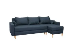 Antoni 3 Lugares Sofá-Cama De Canto Azul Escuro