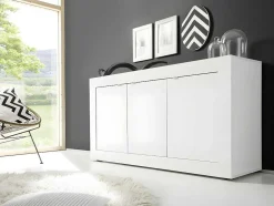 Aparador Com 3 Portas Disponivel Em Branco Lacado - Comete