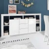 Aparador Com 2 Portas E 3 Gavetas Lacado A Branco - Balka
