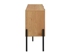 Aparador Com 4 Portas Natural Claro E Preto - Memphis Ii