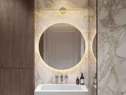 Aplique De Casa De Banho Com Leds Aluminio L60 Cm Dourado - Taunton