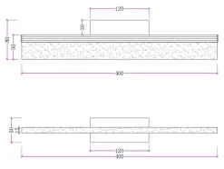 Aplique De Casa De Banho Com Leds Metal L40 Cm Cor Madeira - Salford