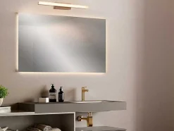 Aplique De Casa De Banho Com Leds Metal L40 Cm Cor Madeira - Salford