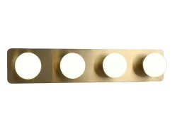 Aplique De Casa De Banho Com Leds Metal 4 Focos L40 Cm Dourado - Morley