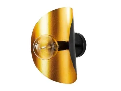 Aplique De Parede Em Metal C. 13 X L. 17 X A. 30 Cm, Dourado E Preto - Helios