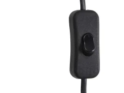 Aplique De Parede Empalhado Estilo Etnico Em Ferro E Rotim De A. 30 Cm Cor Preto E Natural - Neirobi