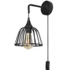 Aplique De Parede Industrial 18 X 28 X 32 Cm Em Ferro Preto - Brenda
