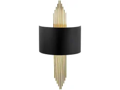 Aplique Em Metal De C. 22 X A. 75 Cm Cor Preto E Dourado - Sangarius
