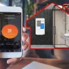 Aquecedor De Toalhas Eletrico Digital De 2000 W Com Controlo Wifi