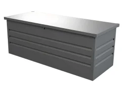 Arca De Arrumação De Jardim Em Aco Galvanizado Cinza De Volume 582 L - Tomaso