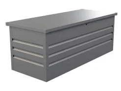 Arca De Arrumação De Jardim Em Aco Galvanizado Cinza De Volume 582 L - Tomaso