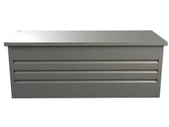 Arca De Arrumação De Jardim Em Aco Galvanizado Cinza De Volume 582 L - Tomaso