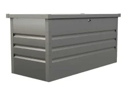 Arca De Arrumação De Jardim Em Aco Galvanizado Cinza De Volume 400 L - Tomaso