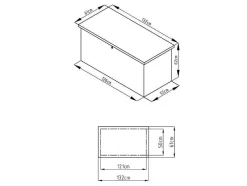 Arca De Arrumação De Jardim Em Aco Galvanizado Cinza De Volume 400 L - Tomaso