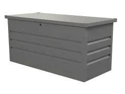 Arca De Arrumação De Jardim Em Aco Galvanizado Cinza De Volume 400 L - Tomaso