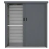 Armário De Arrumação De Jardim Em Aco Galvanizado Cinza De 1,31 M E C125 X L80 X A131 Cm - Reivax
