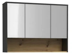 Armário De Parede De Casa De Banho Cor Antracite De 100 Cm - Yangra