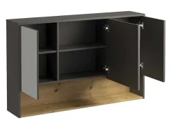 Armário De Parede De Casa De Banho Cor Antracite De 100 Cm - Yangra