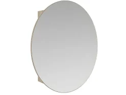Armário De Parede Oval Para Casa De Banho Com Espelho Cor Carvalho - Ruri