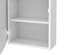 Armário De Parede Oval Para Casa De Banho Com Espelho Cor Branco - Ruri
