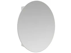 Armário De Parede Oval Para Casa De Banho Com Espelho Cor Branco - Ruri