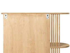 Armário De Parede Para Casa De Banho Em Teca Com Espelho E Nichos Cor Natural - Cimahi