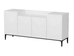 Armário Multiusos Annalisa, Branco, Preto, 160X42X75 Cm, Epikasa