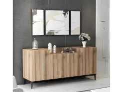 Armário Multiusos Ellaria, Noz, 160X42X75 Cm, Epikasa