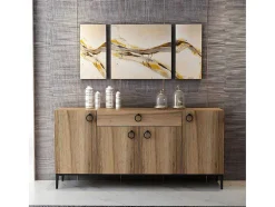 Armário Multiusos Gloria, Noz, 160X42X75 Cm, Epikasa