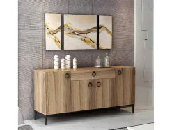 Armário Multiusos Gloria, Noz, 160X42X75 Cm, Epikasa