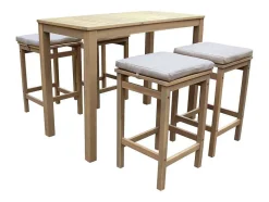 Aruba Mesa De Pe De 4 Lugares Em Acacia - Almofadas De Areia