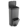 Balde De Reciclagem 3 Compartimentos Plastico Reciclado 80 L Antracite - Vanern