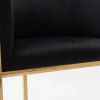 Banco Alto Em Veludo E Aco Inoxidavel Preto E Dourado - Peria De Pascal Morabito