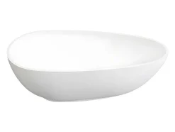 Banheira Clássica Assimetrica Com Solid Surface De 268 L Dimensoes 172 X 83 X 53 Cm Cor Branca - Fenice