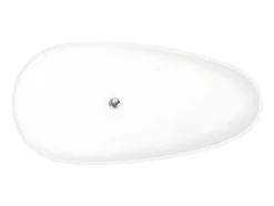 Banheira Clássica Assimetrica Com Solid Surface De 268 L Dimensoes 172 X 83 X 53 Cm Cor Branca - Fenice