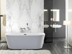 Banheira Clássica De 255 L Dimensoes 180X75X58 Cm Cor Branca - Divina